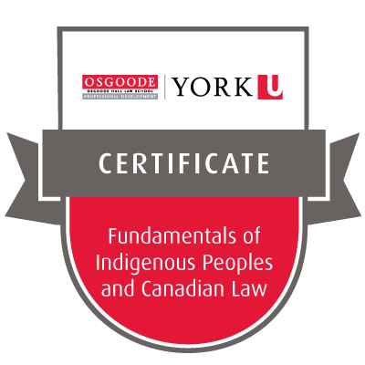 Osgoode Certificate in Fundamentals of Indigenous Peoples and Canadian Law